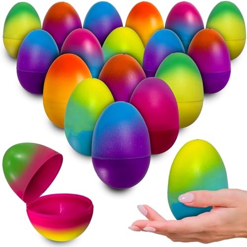 stargo Pack - Plastic Easter Eggs Empty 3.2” Large Plastic Eggs Fillable For 32