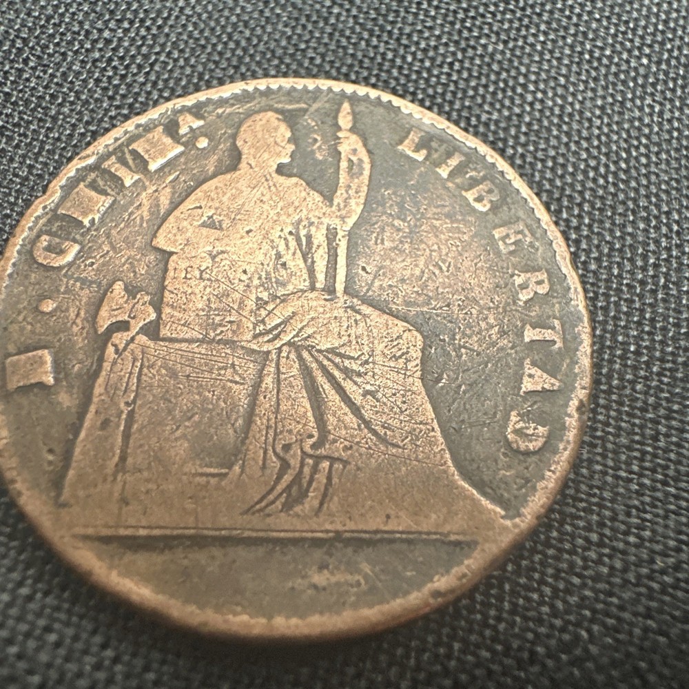 1860 Mexico 1/4 Real Coin