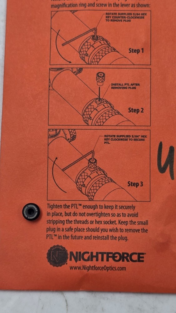 The Nightforce bolt, adjustment