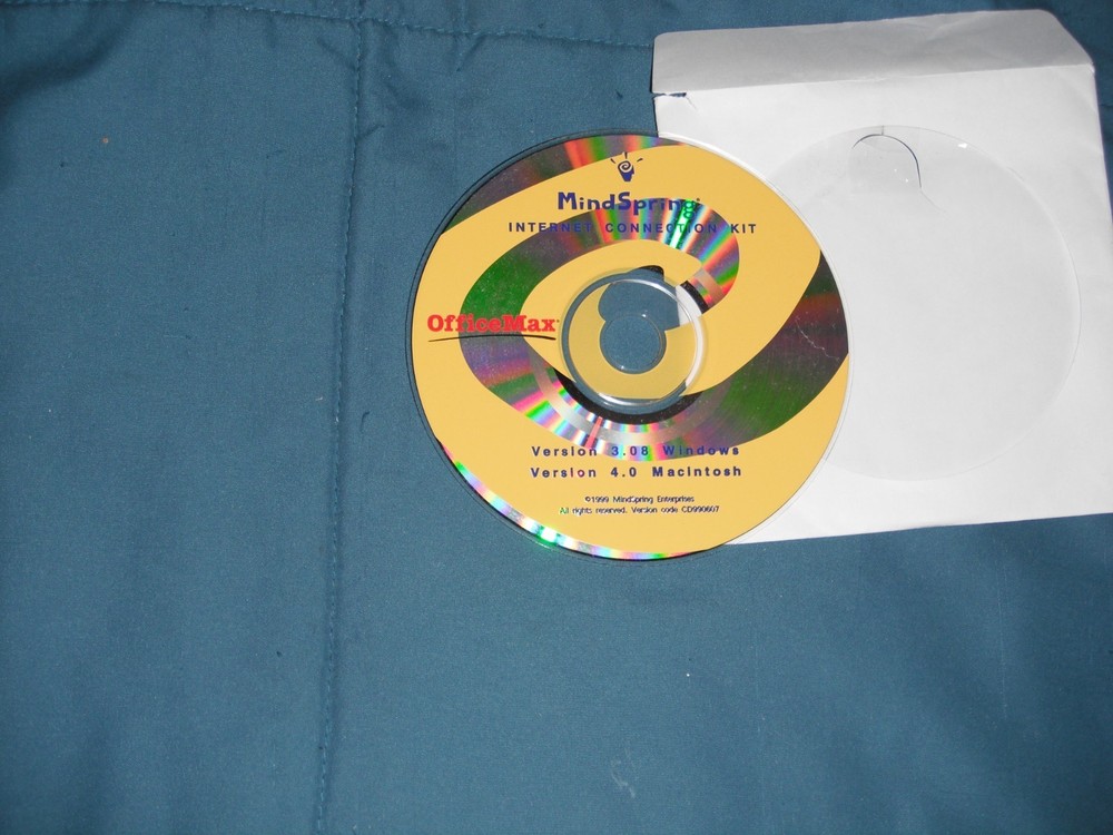 Vintage MindSpring Internet Connection Dial-Up CD 1999