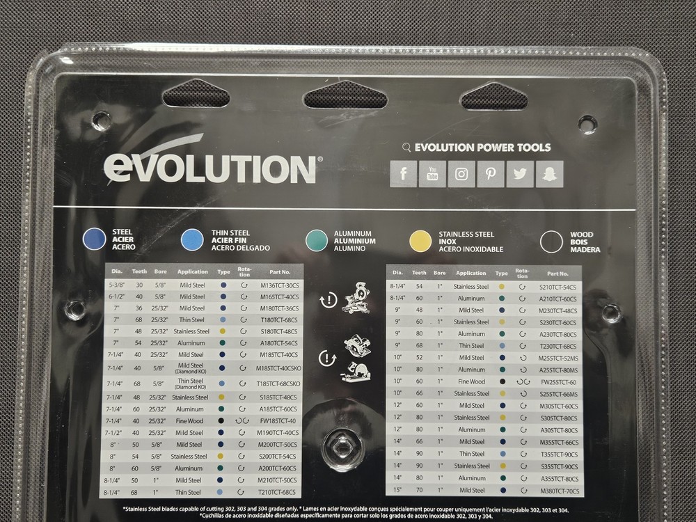Evolution Power Tools Circular Saw Blade Carbide 14'' 80-Tooth Aluminum *READ*