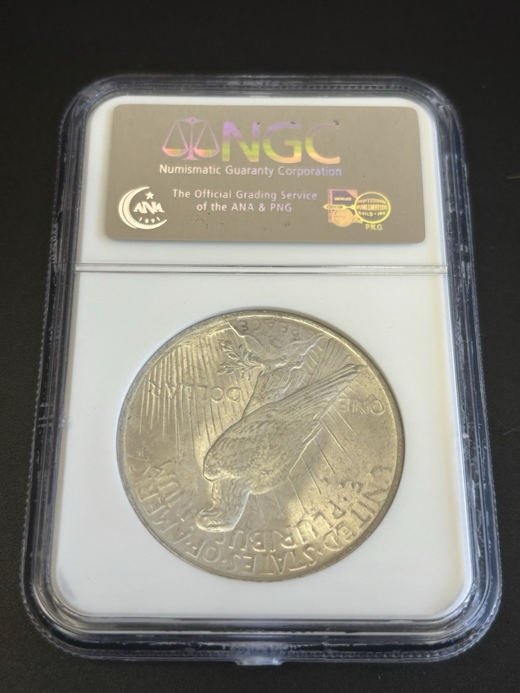 1923 Peace Silver Dollar NGC MS 64 Old Style Holder