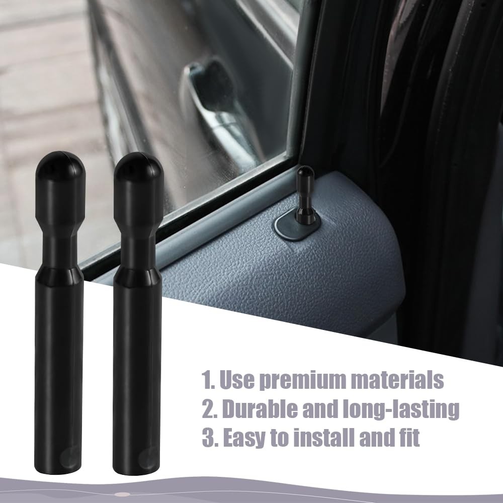 QZTYTY 2PCS Car Door Lock Knobs, Pins, FODZ-5421850-A Black