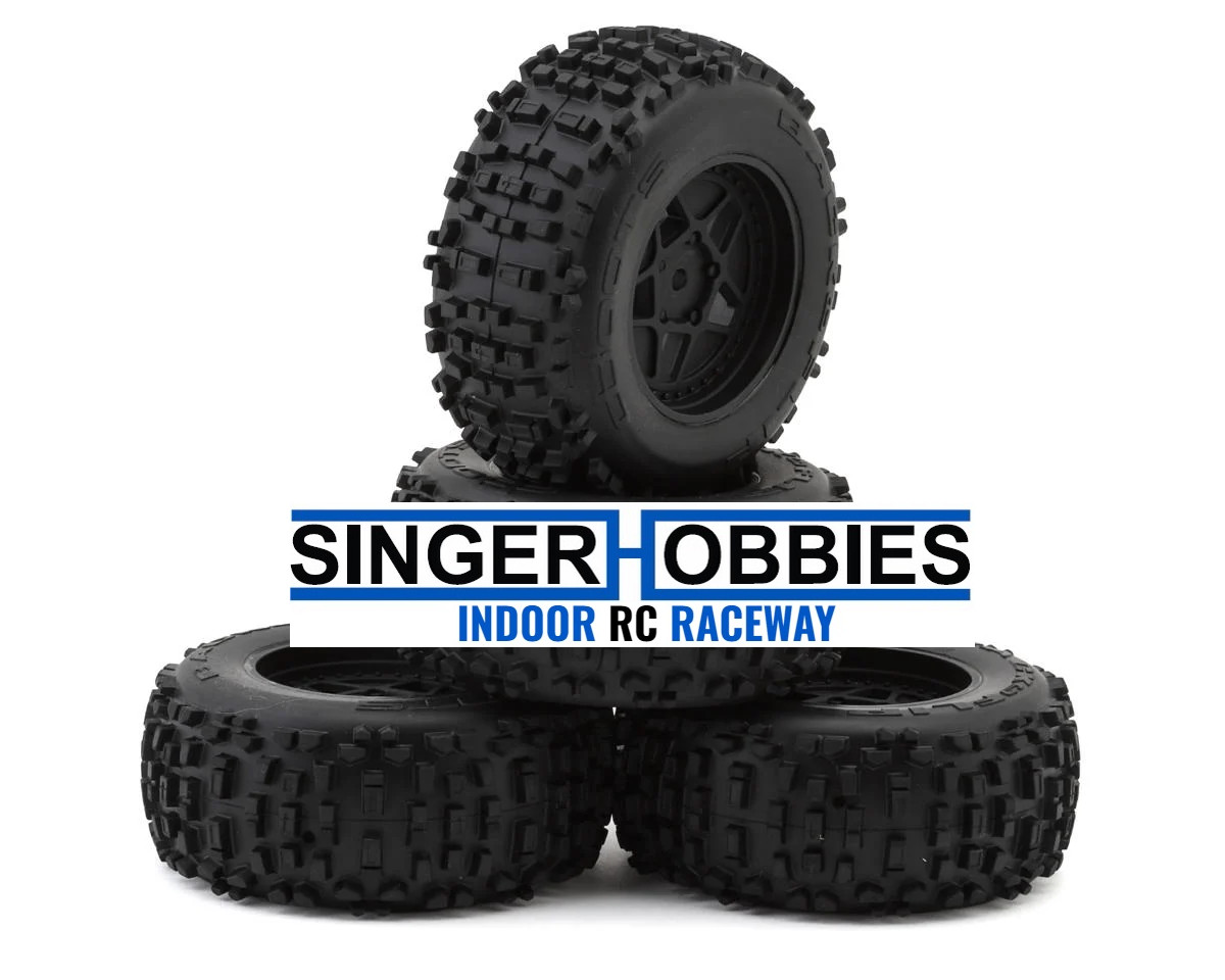 ARRMA ARA-2991 dBoots Back-Flip Mounted Tires (Black) (4) 12mm : MINI KRATON