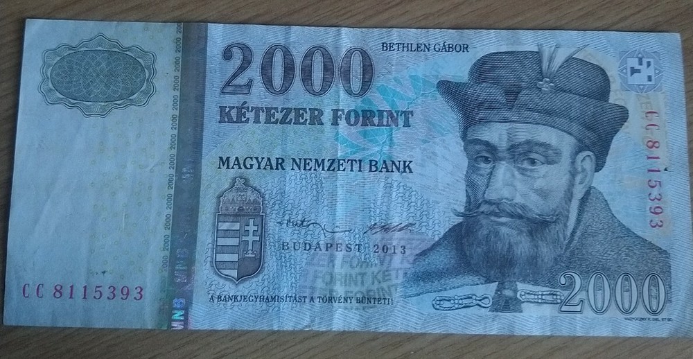2000 Forint Hungarian Note 2013