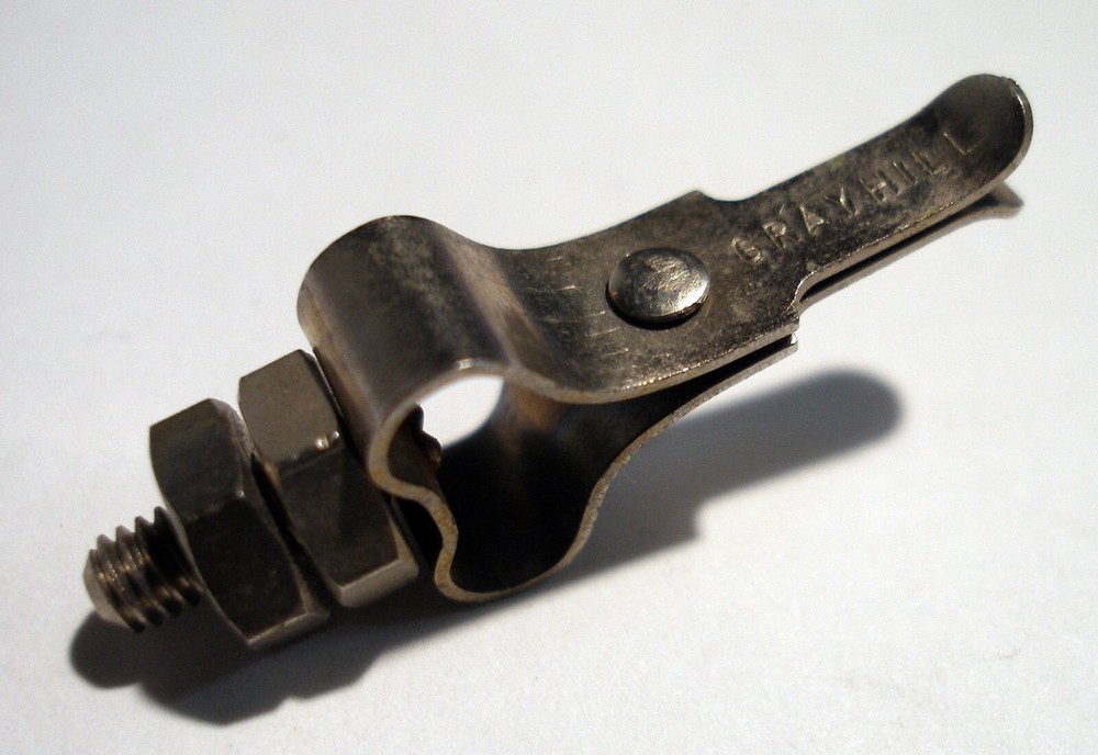 Grayhill Test Clip, 02-0 Standard Size Nickel Plated, Threaded Stud w/Hex Nuts