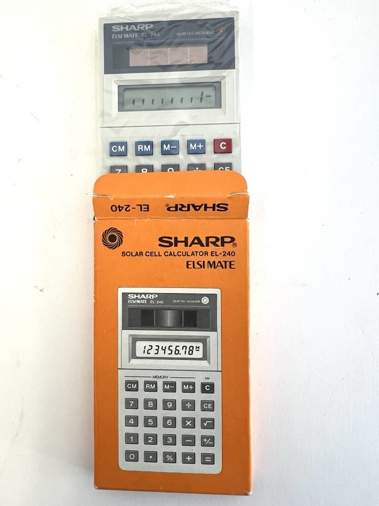 Sharp Solar Cell Calculator EL-240 Elsi Mate NEW in Original Box