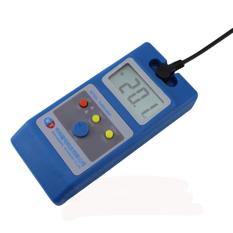 LCD Tesla Meter WT10A Gaussmeter Surface Magnetic Field Tester w/ Ns Function