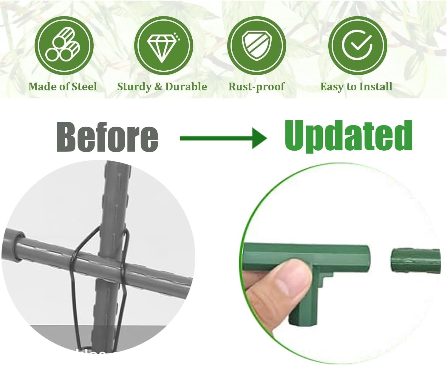 Cucumber Trellis Garden Trellis Arch Trellis, Tall Metal Trellis for Climbing...