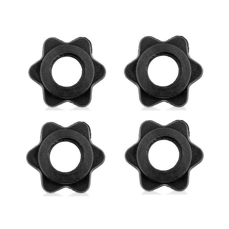 4PCS Spinlock Collars Secure Weight Locks for 1'' Standard Barbell&Dumbbell Bars