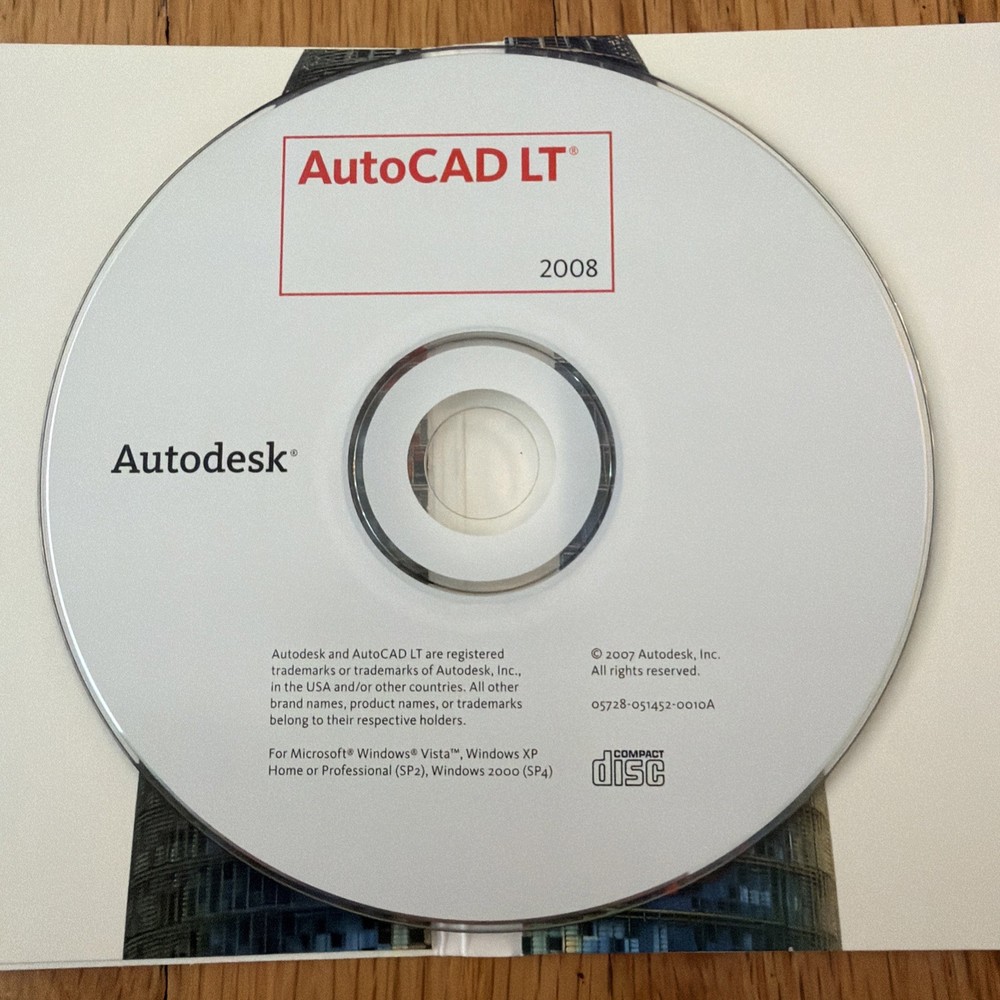 Autodesk AutoCAD LT 2008 Version, with Serial Number - Windows