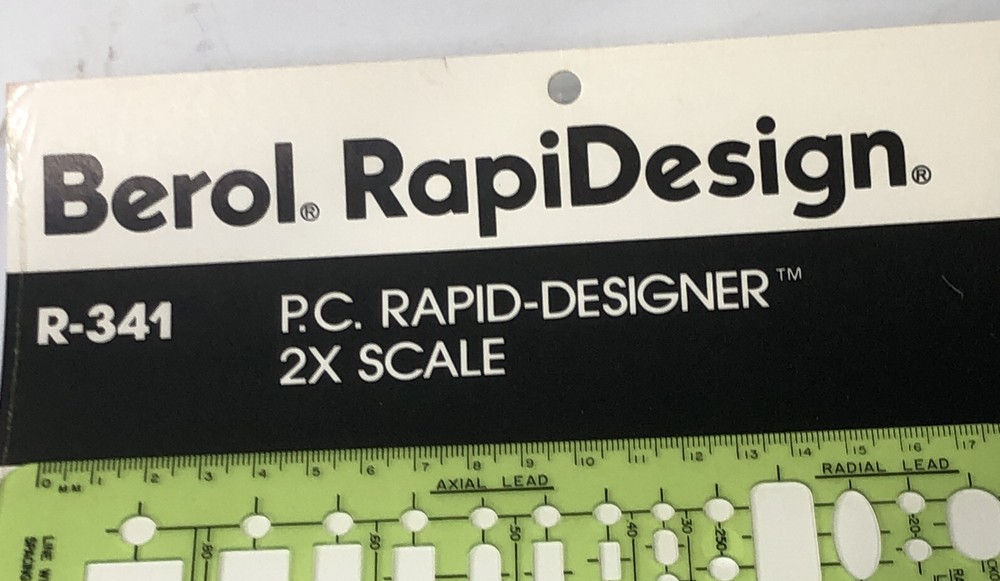 Berol Rapidesign Template - P.C. Rapid-Designer - R-341 2X Scale