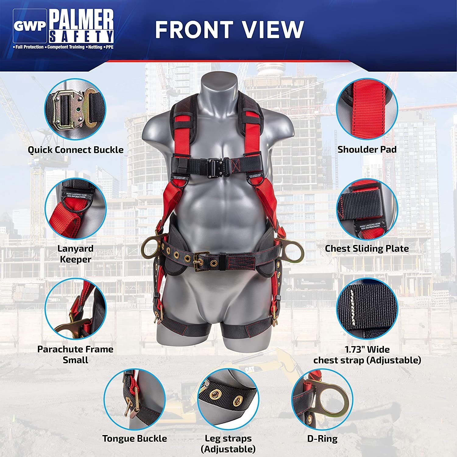 Palmer Safety Fall Protection Hammerhead Kit I 5pt Safety Harness