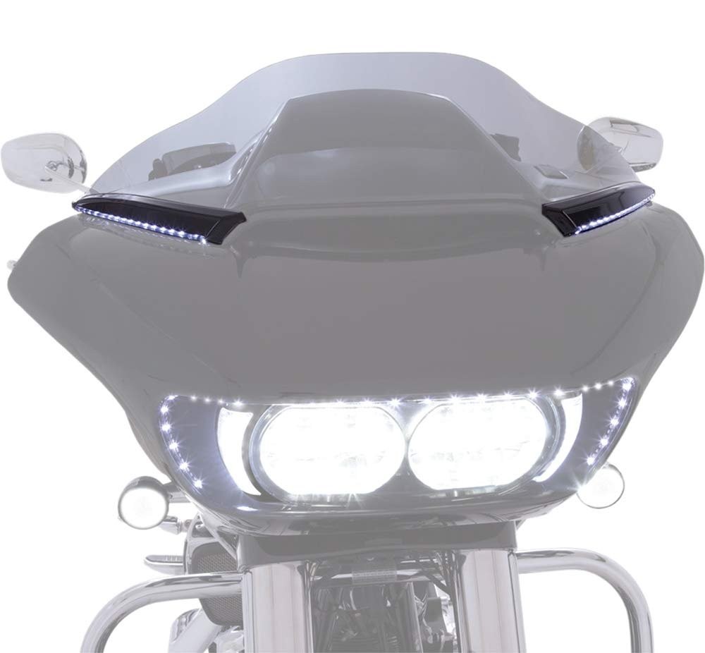Horizon LED Lighted Windshield Trim (Black) for Road Glide