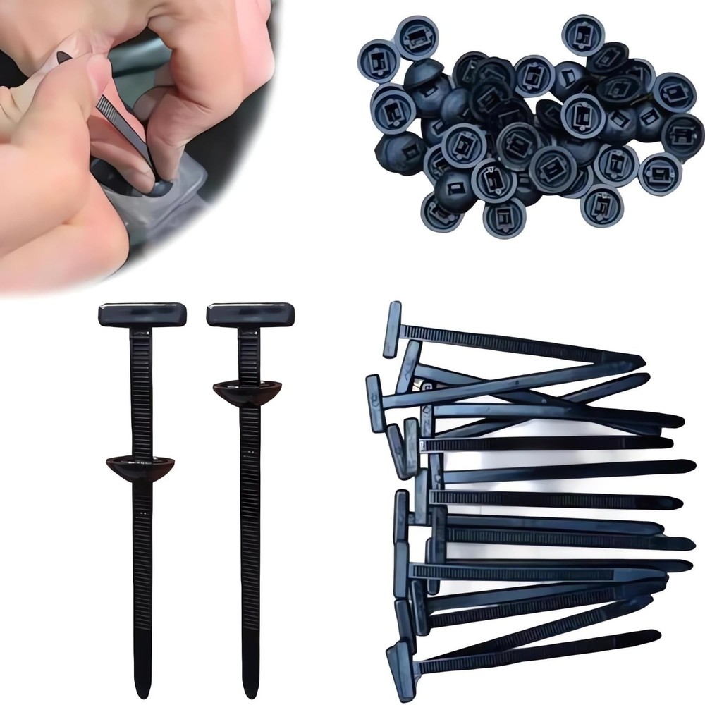 100PCS Nylon Universal Cable Tie Buckle 2026 Upgrade Multipurpose Plastic Cab...