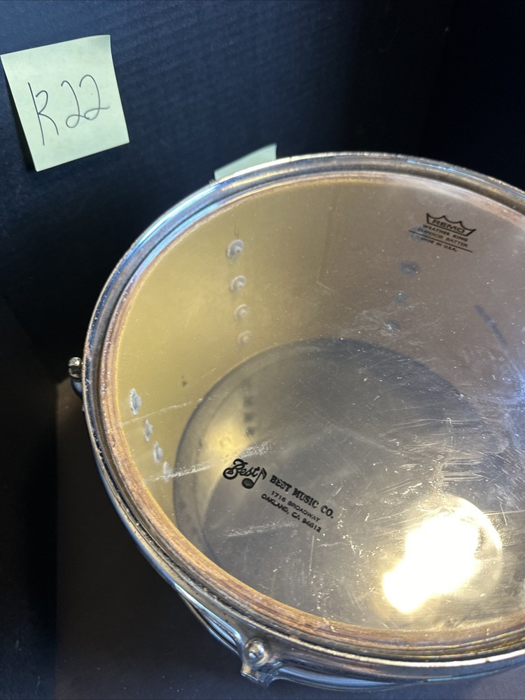 Vintage Tempro Pro Tom Drum Wood Shell Chrome Hardware #P