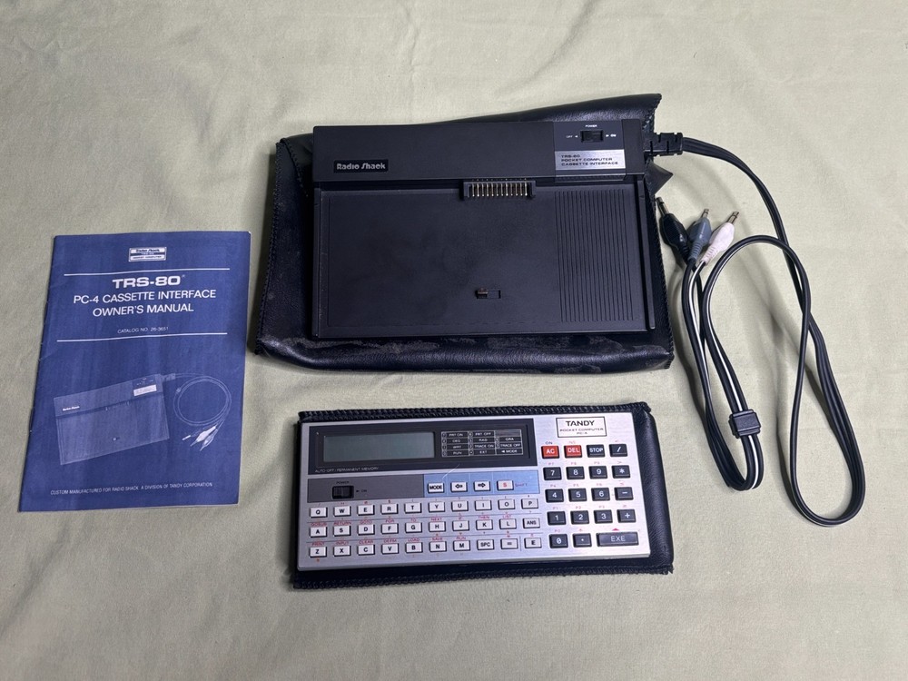 Tandy Radio Shack PC-4 Pocket Computer w/ Cassette Interface