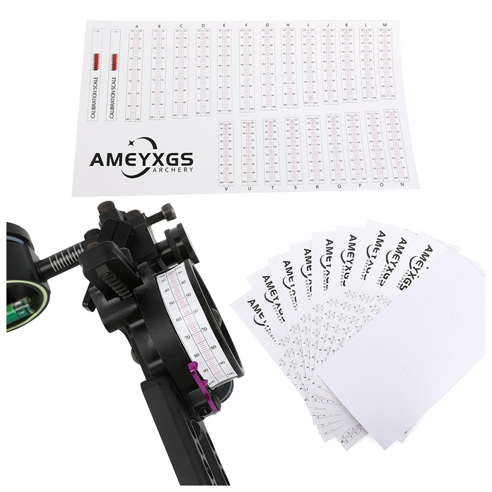 10PCS Archery Extended Range Replacement Sight Tape Professional Yardage Tapes