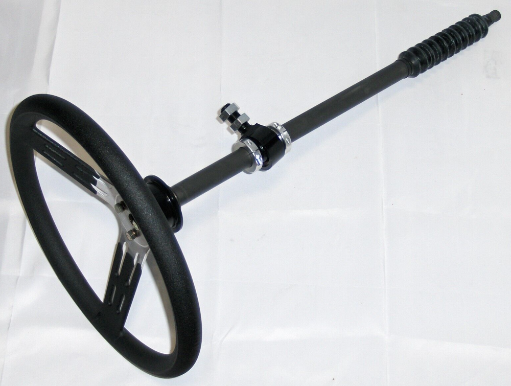 Telescoping 22''- 32'' Collapsible Racing Steering Column & Removeable 15" Wheel