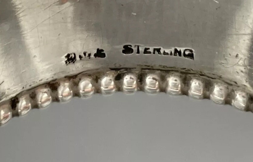Sterling Silver Napkin Ring Name Engraved “John L Ames Jr.”