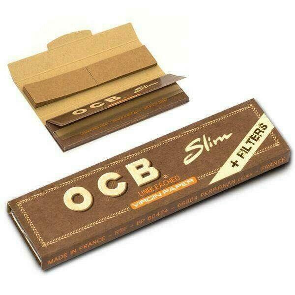 OCB Brown Unbleached Virgin King Size + Filter Tips Rolling Papers 32 Booklets