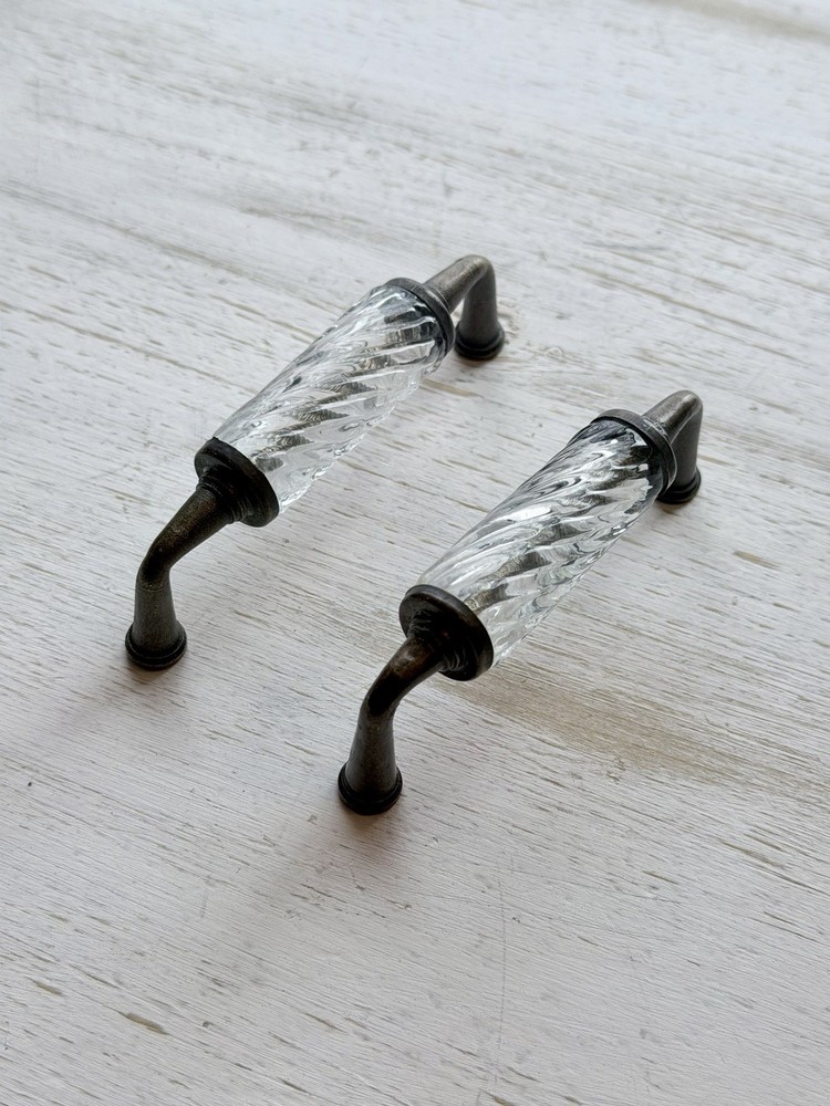 Antique Bronze Metal Drawer Pulls Handles Glass Cabinets Kitchen Door Knobs