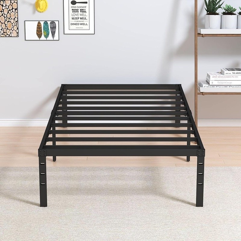 Twin XL Bed Frame Metal Multi-Angle Support Easy Assembly Under Bed Storage New