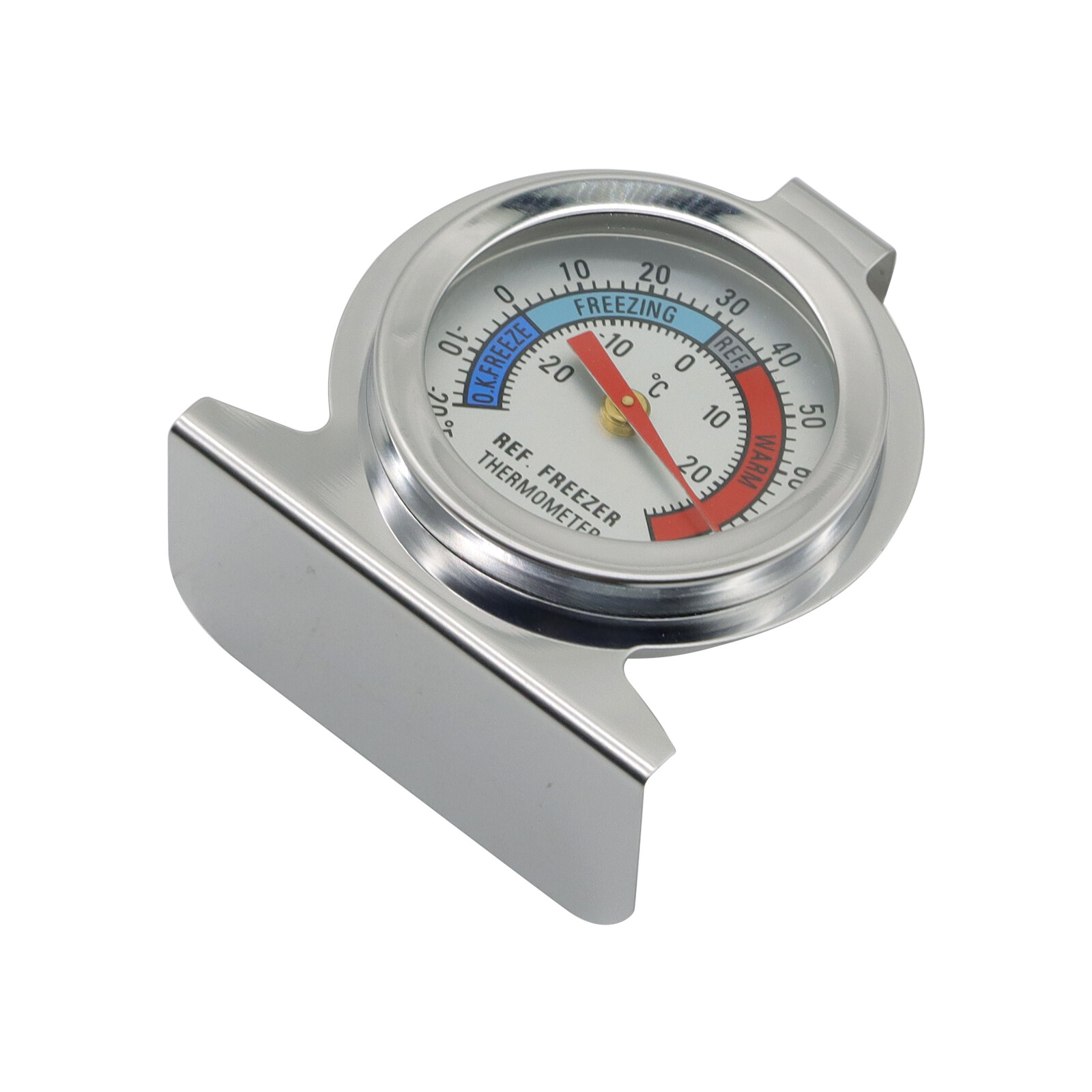 4*Refrigerator Freezer Thermometer Fridge DIAL Type Stainless Steel Hang Stand