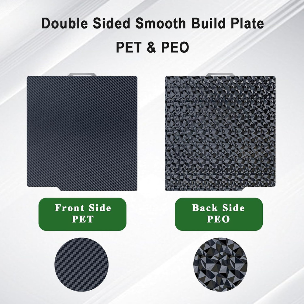 Carbon Fiber PET+ Diamond PEO Printer Bed for Bambu Lab 3D Printer, Double Sided