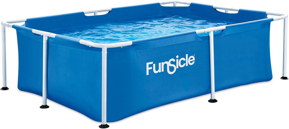 Funsicle 7' X 5' X 24" Durable Rectangular above Ground Activity Lap Pool with S