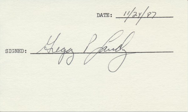 Gregory P LANDRY / Signature Signed
