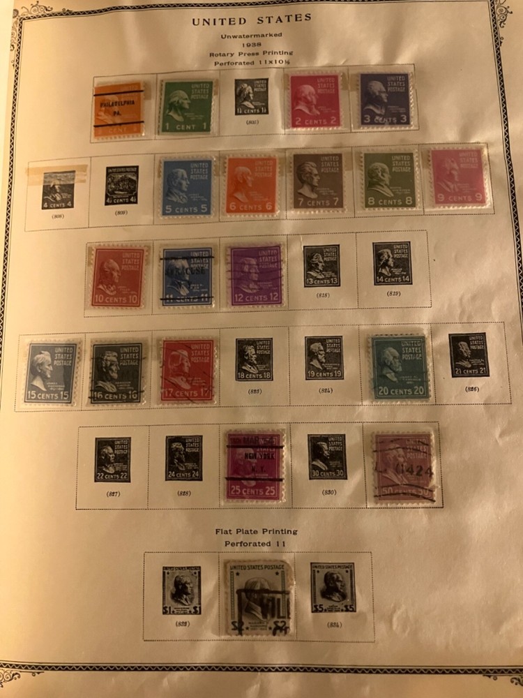 Vintage Scott The American Album For United States Stamps 1954 Ed. 136 stamps