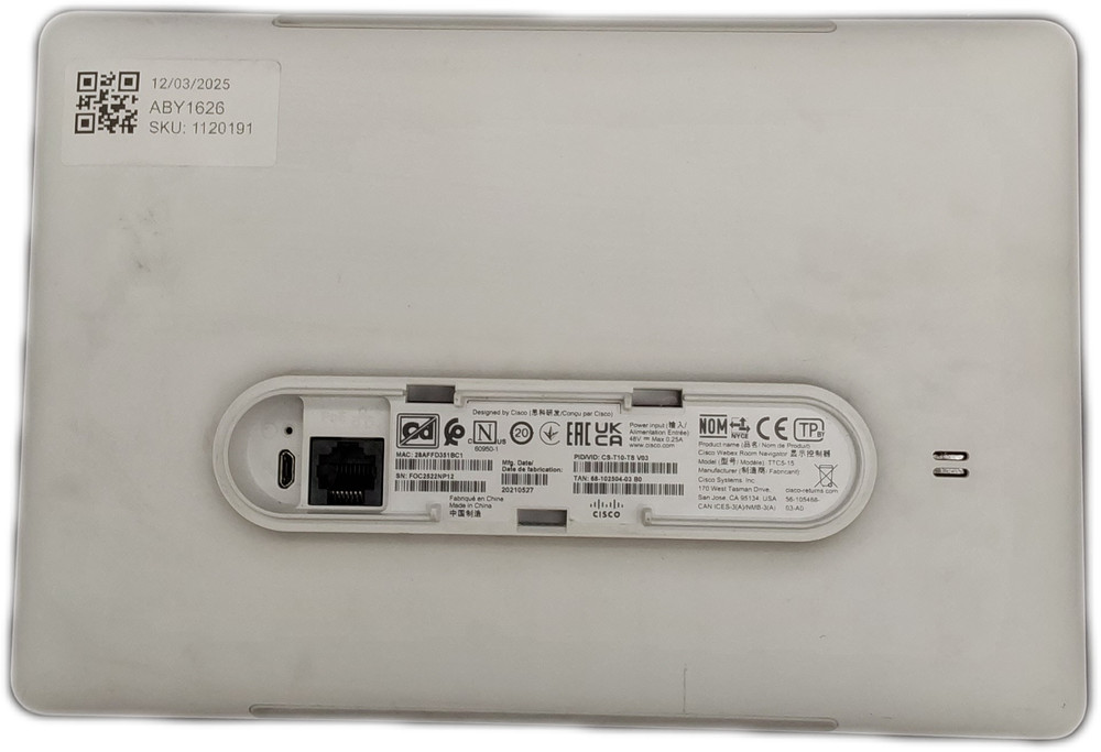Cisco TTC5-15 Webex Room Navigator