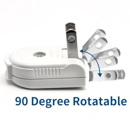 Surf turtle Replacement Plug Extension Cord Plug 2 Prong 125V 15A White