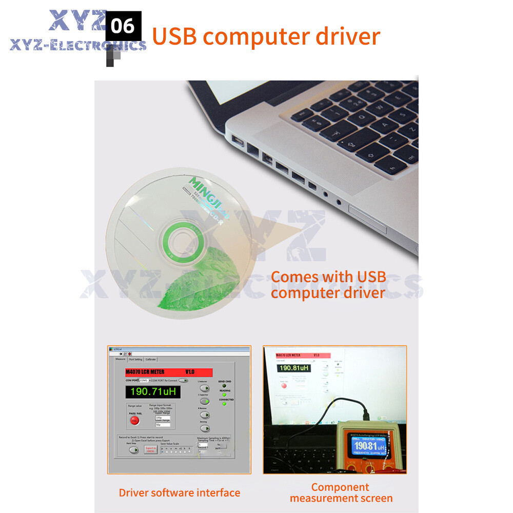 M4070 Auto Ranging LCR Meter Capacitance Inductance Resistance Tester US