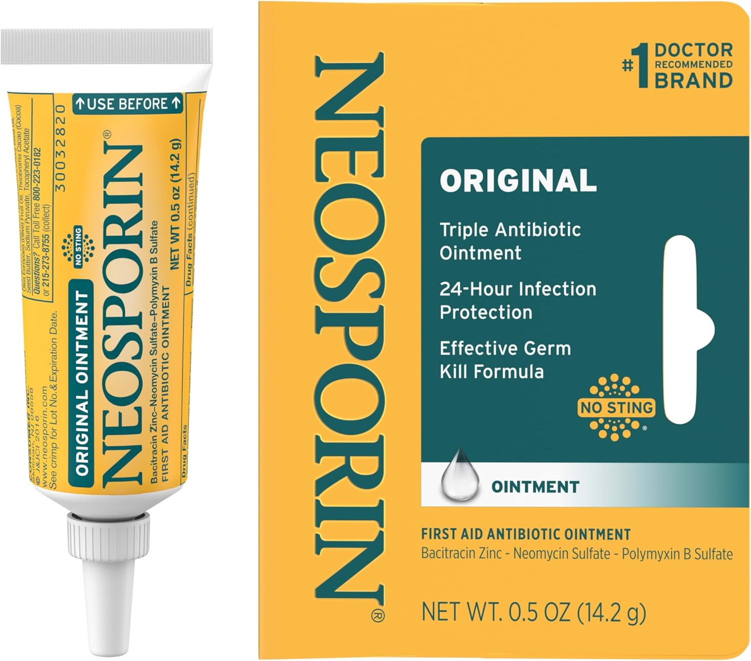 Neosporin Original First Aid Triple Antibiotic Ointment with Bacitracin Zinc