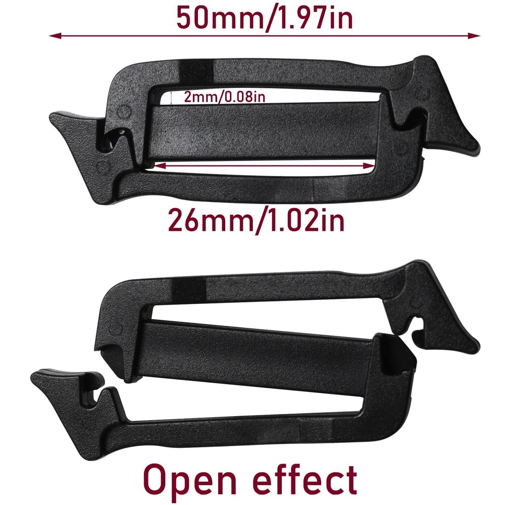 20PCS Webbing Connecting Clip Molle Webbing Connecting Clips Strap Buckle Bac...
