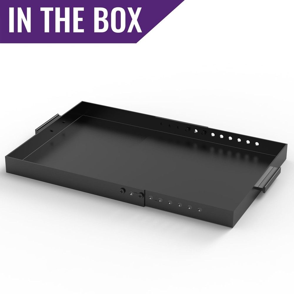 Fireplace Tray Ash Pan,Adjustable Black Ash Pan with Handles for Inside Firep...