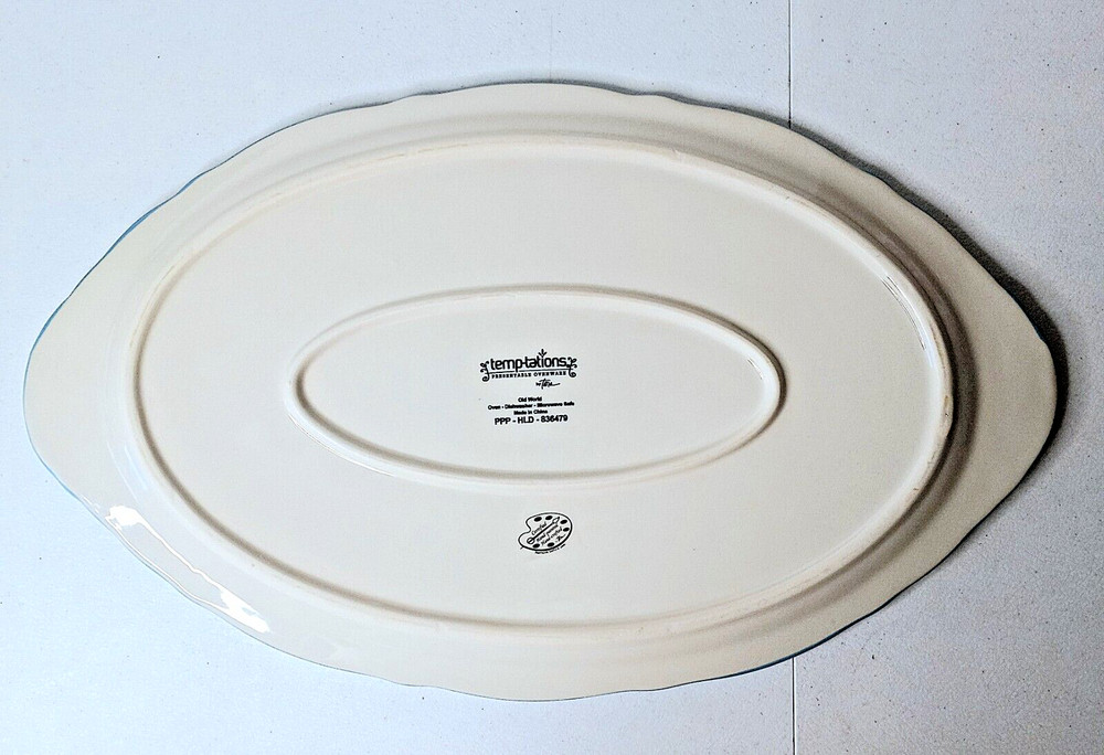 Temptations Tara Old World Springfetti Spaghetti Oval Platter 18" x 11"