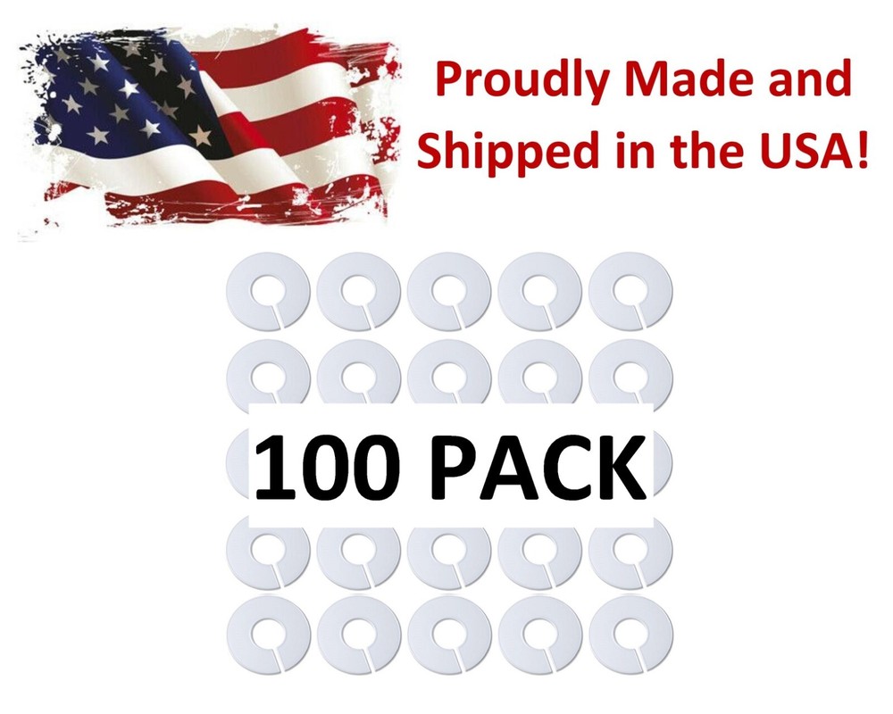 White Round Plastic Blank Rack Size Dividers (100pack)