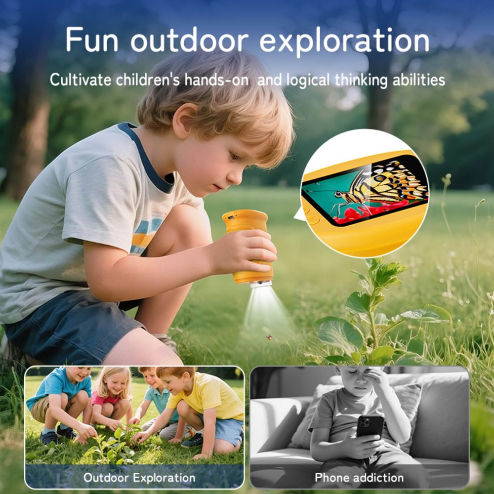 Kids Digital Microscope 1000x Magnification Handheld USB for PC Windows Mac OS