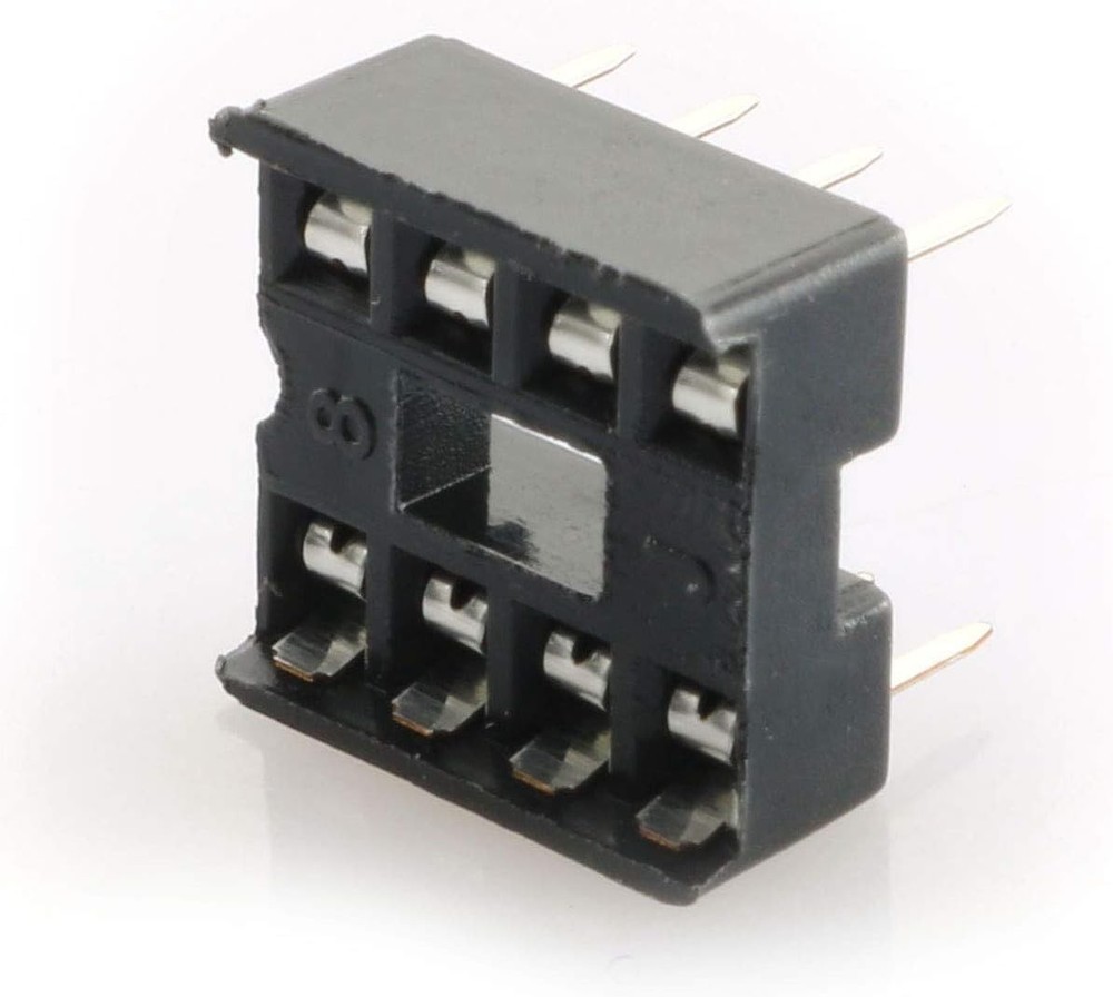 100pcs Dip-8 IC Socket Solder Type Double Row 8PIN DIP Integrated Circuit