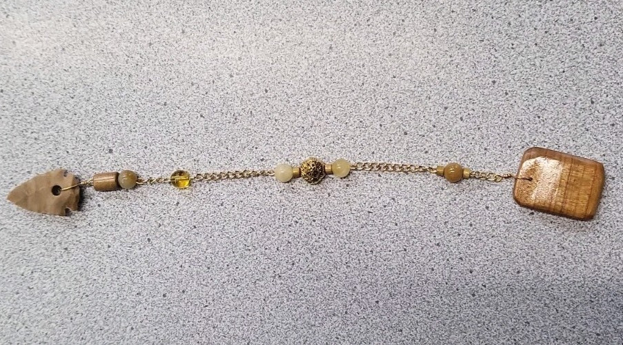 CHERRY ARROW Dowsing Pendulum 1st Chakra Root, 2nd Sacral, 3rd Solar Plexus Lion