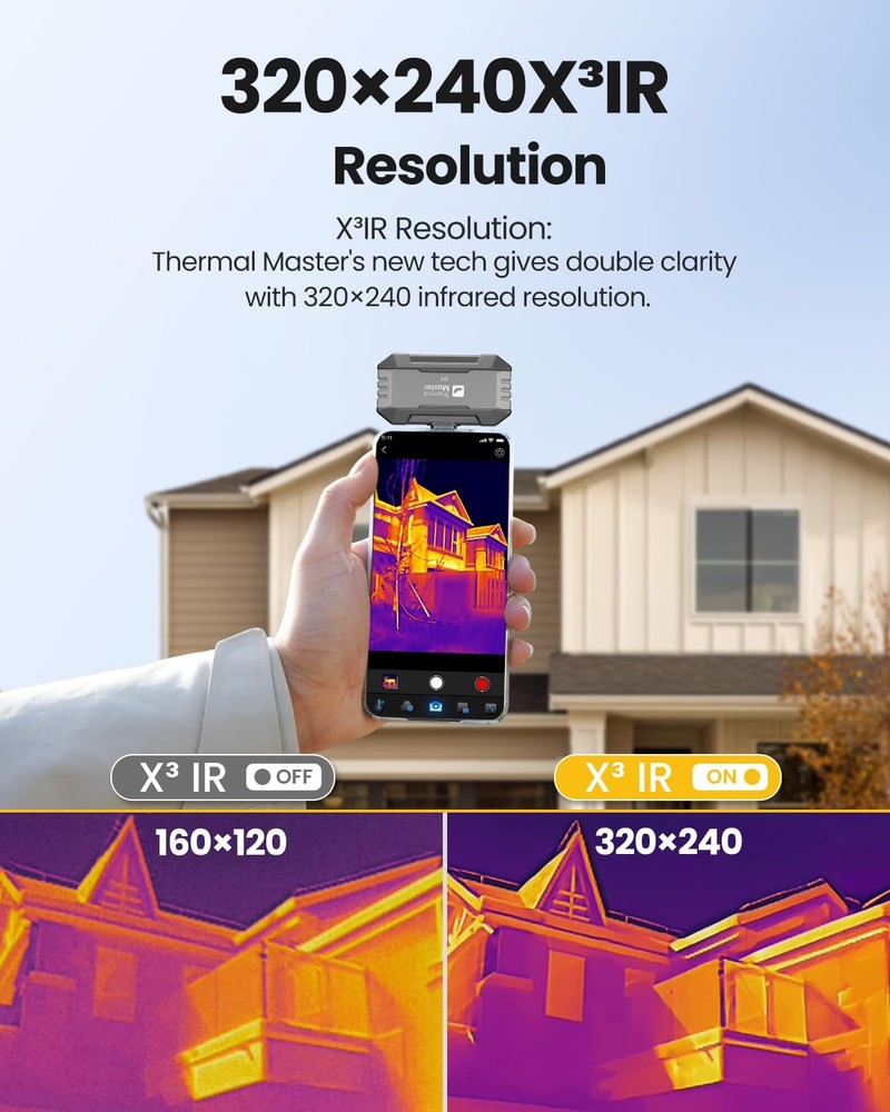 P1 - Thermal Camera for Type-C iPhone & Android, 320x240 Super Resolution Inf...