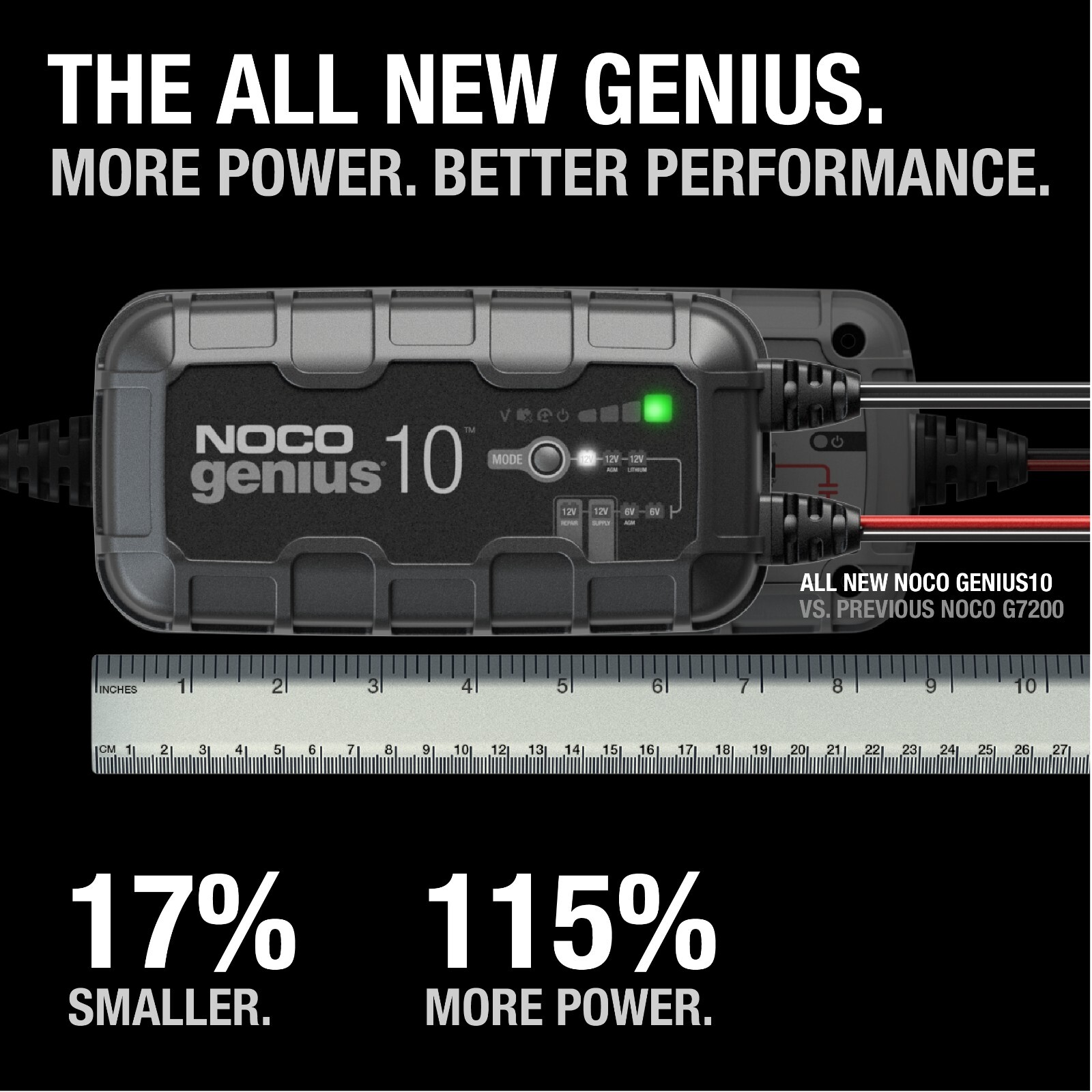 NOCO GENIUS10 6V/12V 10A Smart Battery Charger, Trickle Charger and Maintainer