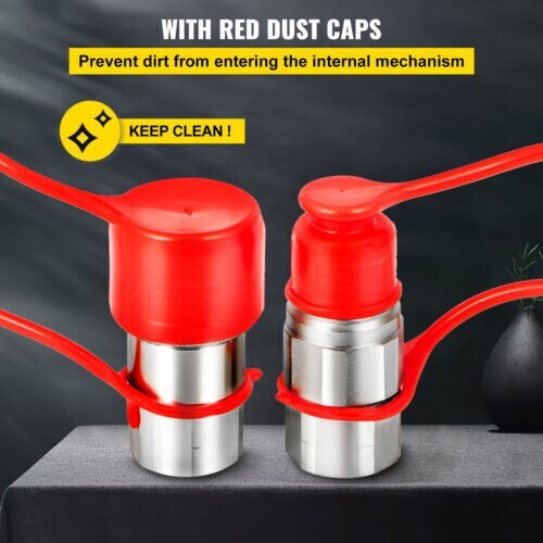 1/2 NPT Flat Face Hydraulic Quick Connect Coupler Coupling Set Skid Steer Bobcat