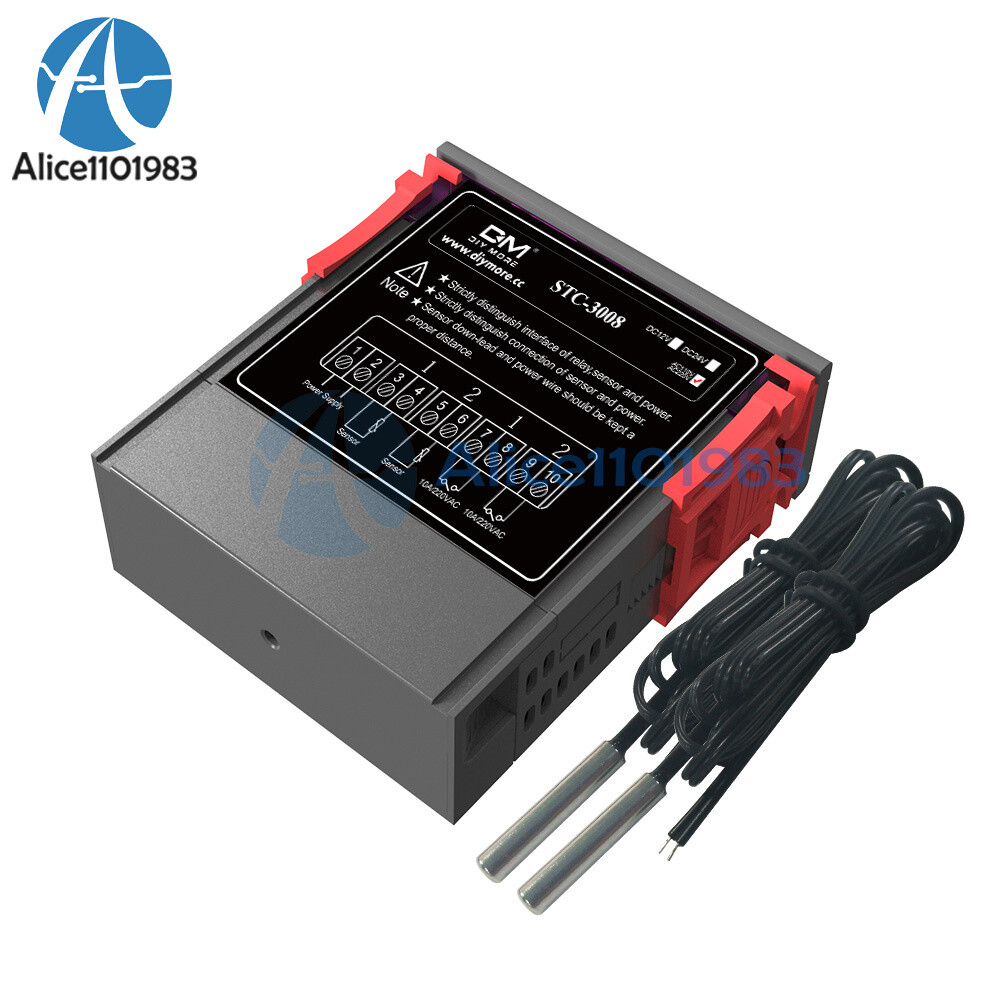 STC-3008 AC110-220V Digital Temperature Controller Thermostat Instrument Sensor