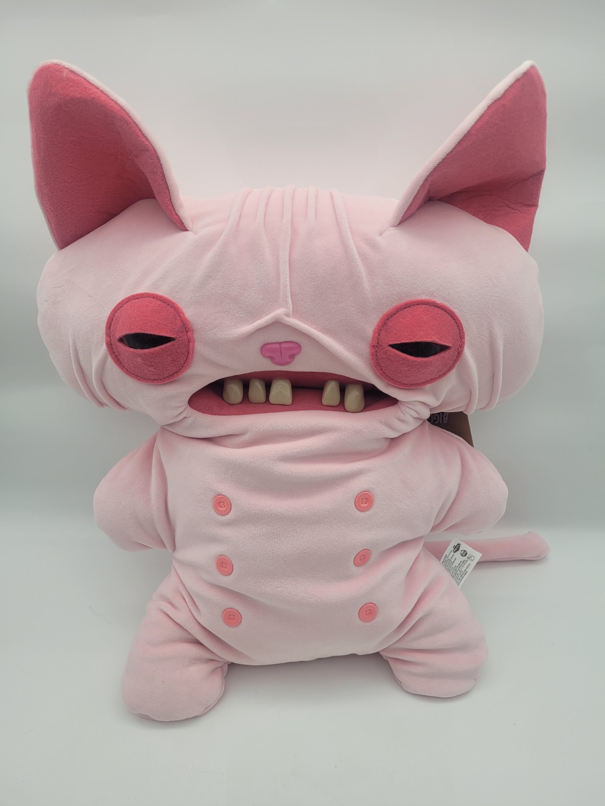 18” Fuggler BIGG FUGG Wrinkle McStinkles Hairless Cat Pink Plush