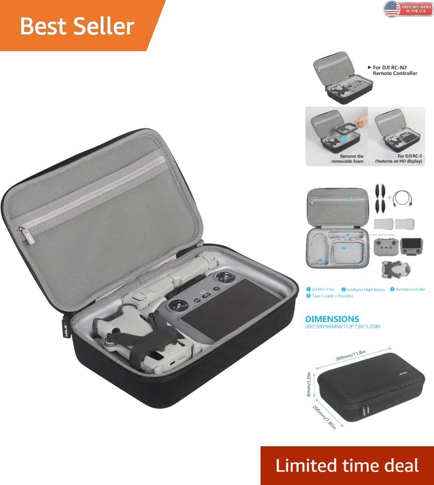 DJI Mini 4 Pro Hard Shell Case – Ultimate Protection for Drone & Accessories