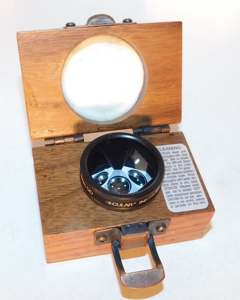 Three Mirror Universal Laser 18mm OD Lens with case, OCULAR INSTRUMENTS